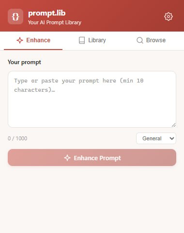 Prompt enhancement interface